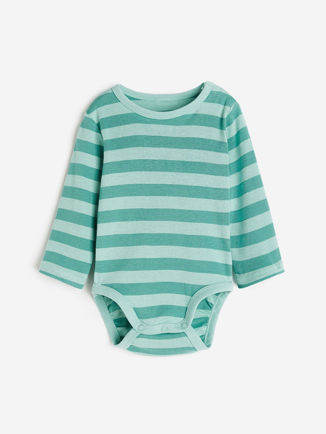 

H&M Boys Long-Sleeved Bodysuit, Green