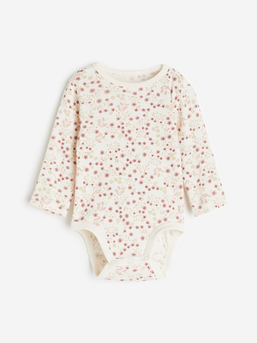 

H&M Boys Long-Sleeved Bodysuit, White