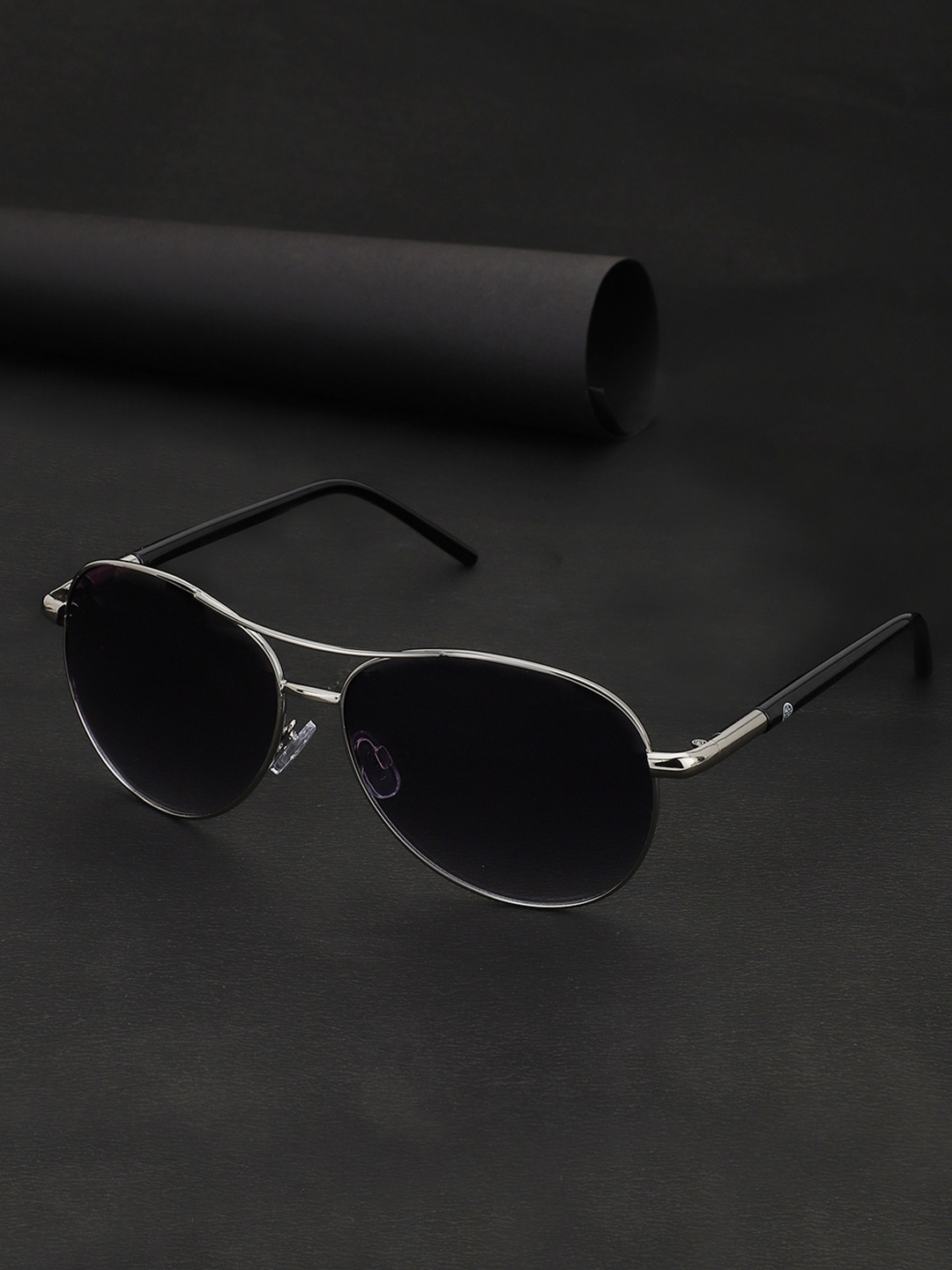 

Carlton London Men Aviator Sunglasses with UV Protected Lens - CLSM172, Silver