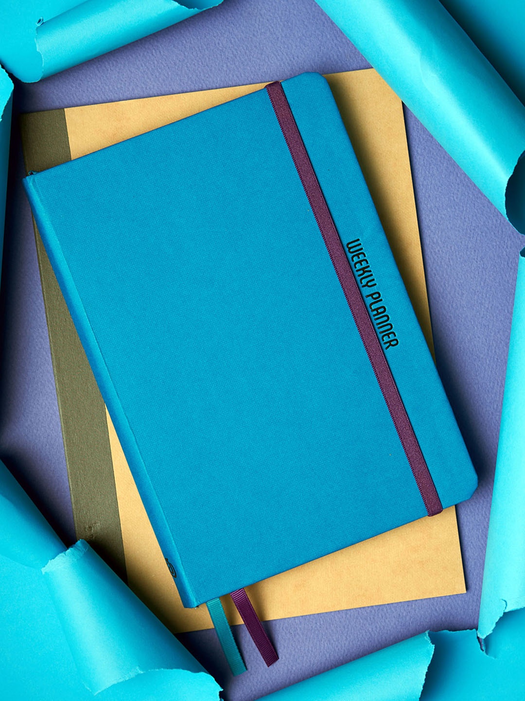 

Doodle Hardbound A5 Undated Weekly Planner, Turquoise blue
