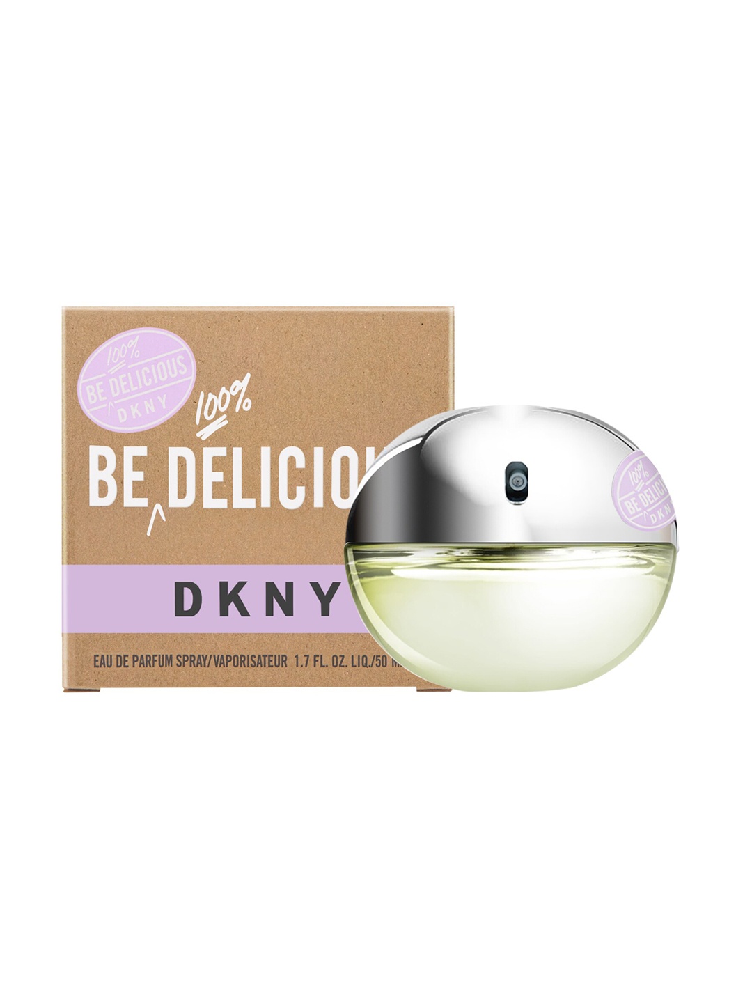 

DKNY Women 100% Be Delicious Eau De Parfum - 50 ml, Transparent