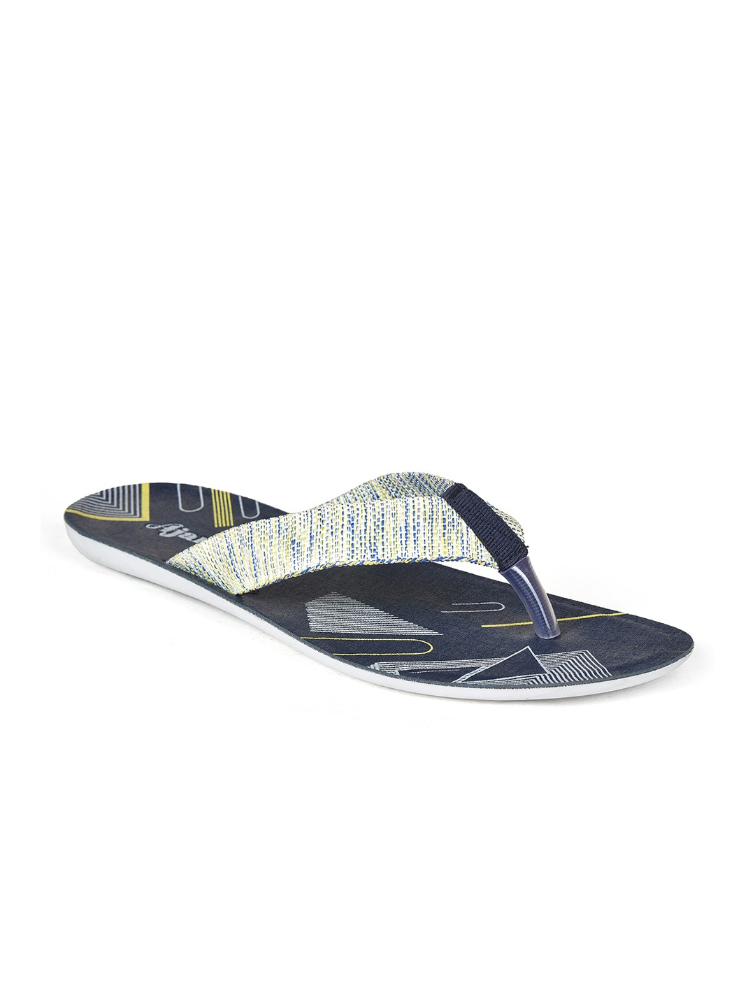 

Ajanta Men Printed Thong Flip-Flops, Off white