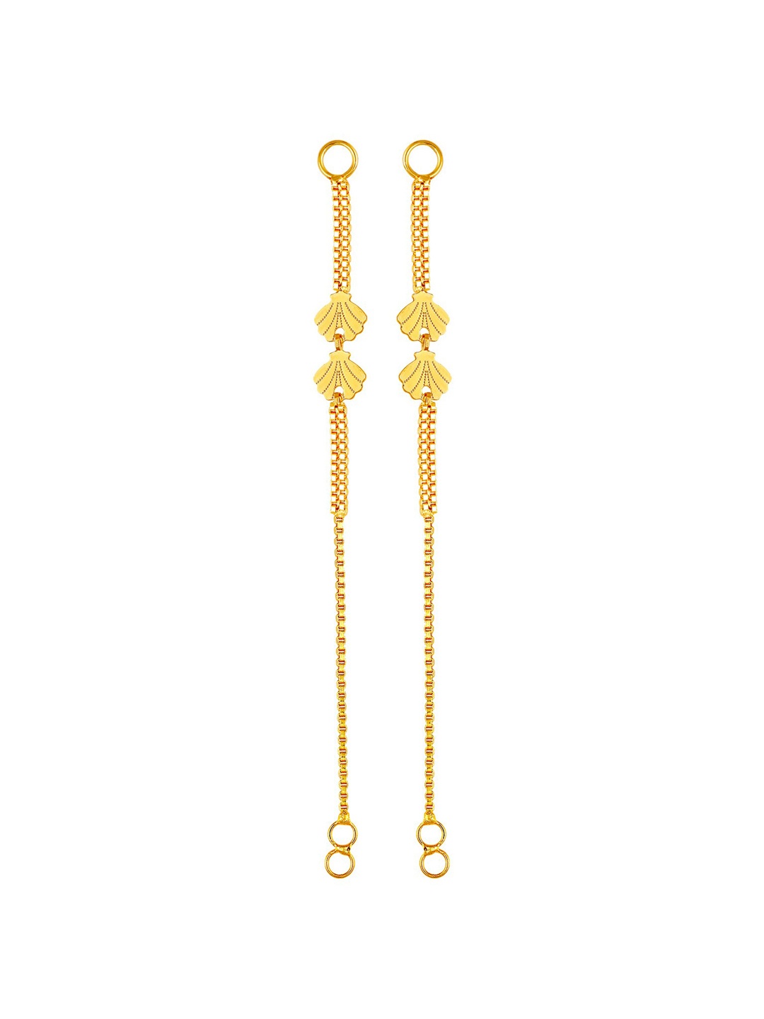 

Vighnaharta Gold-Plated Floral Ear Chains