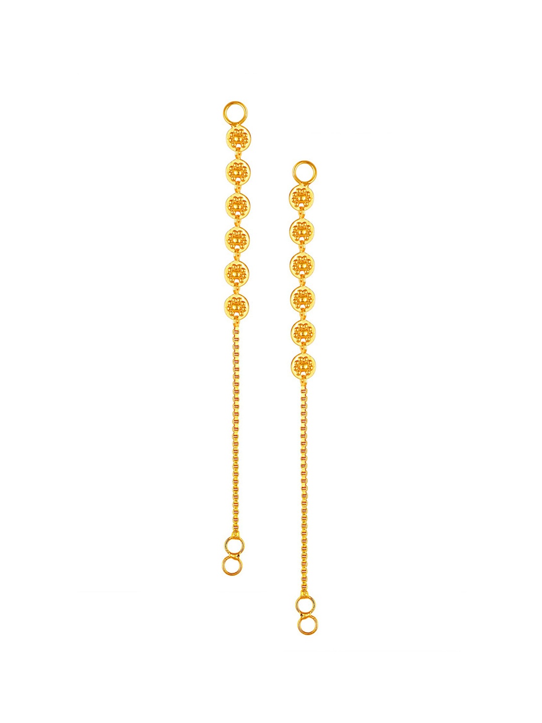 

Vighnaharta Gold-Plated Floral Ear Chains