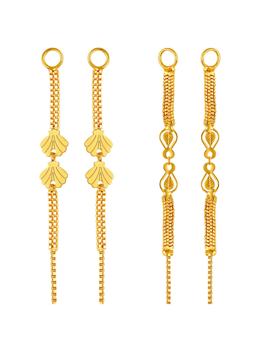 

Vighnaharta Set Of 2 Gold-Plated Ear Chains