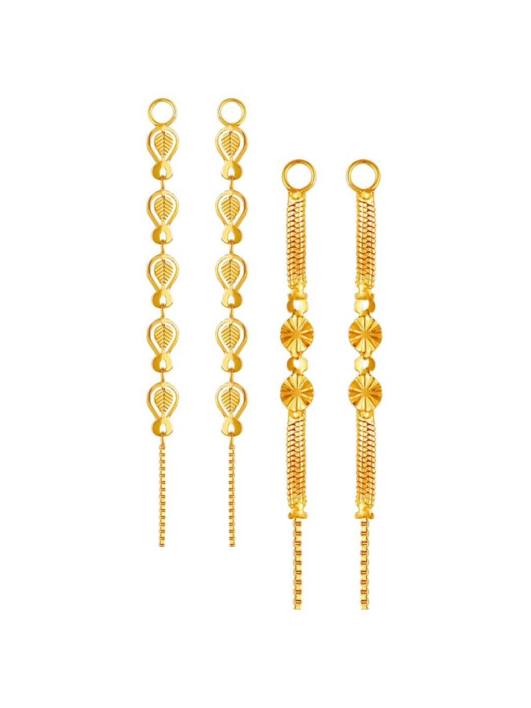 

Vighnaharta Set Of 2 Gold-Plated Ear Chains