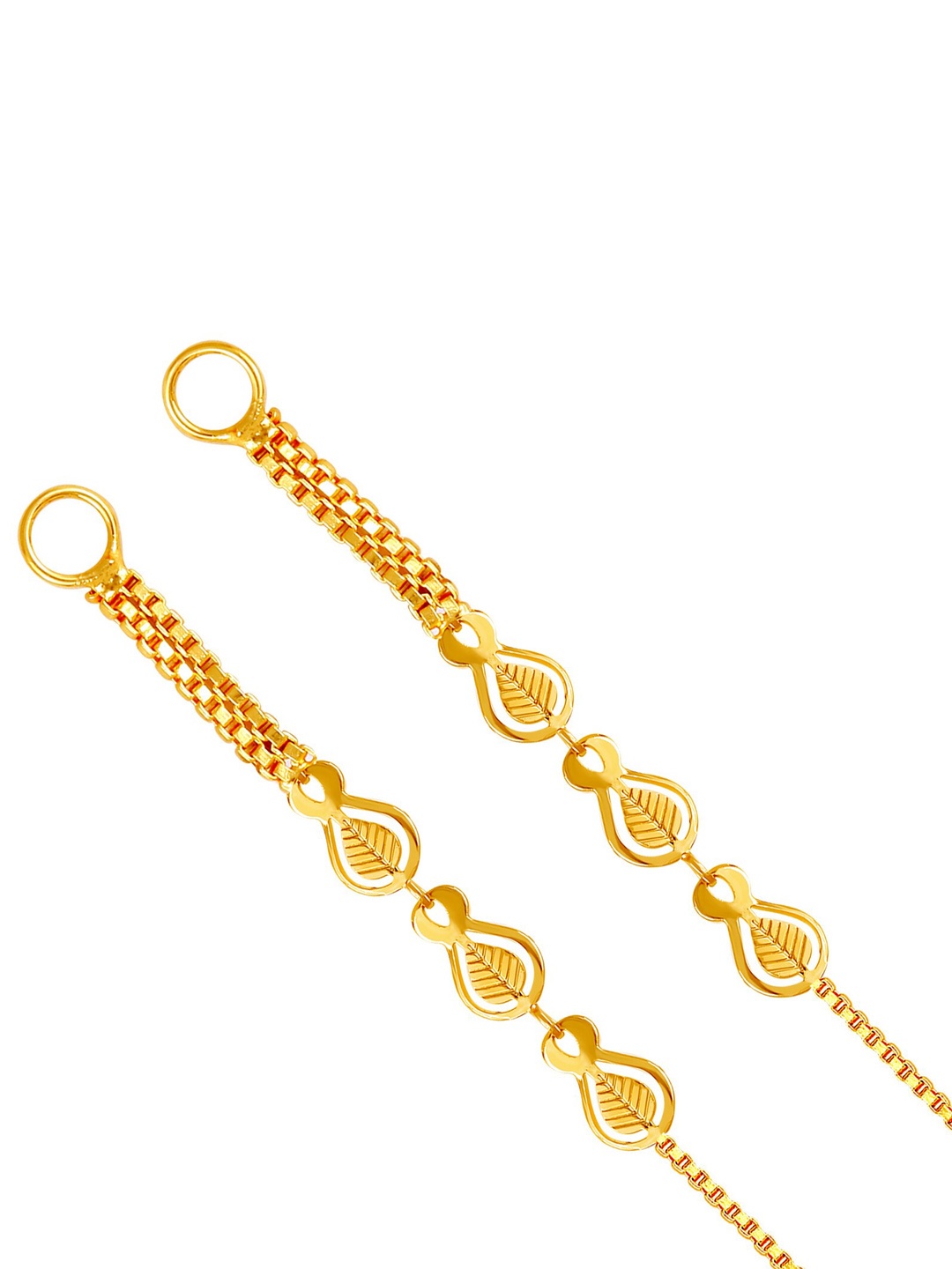 

Vighnaharta Gold-Plated Floral Ear Cuff Earrings