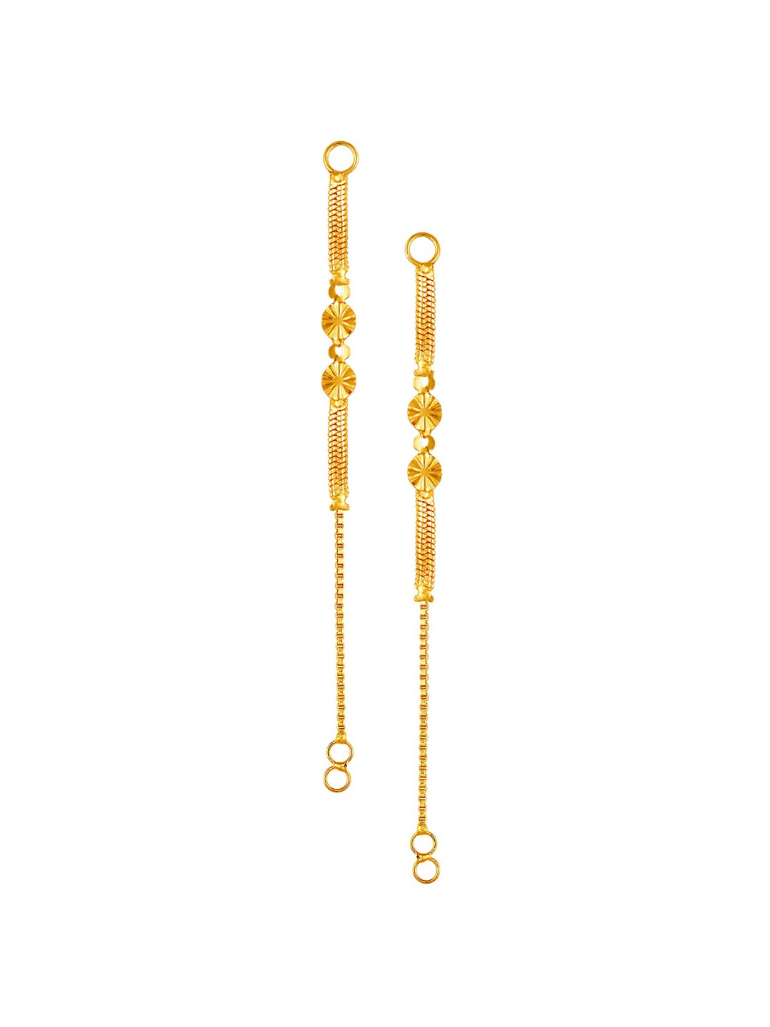

Vighnaharta Gold-Plated Geometric Drop Earrings