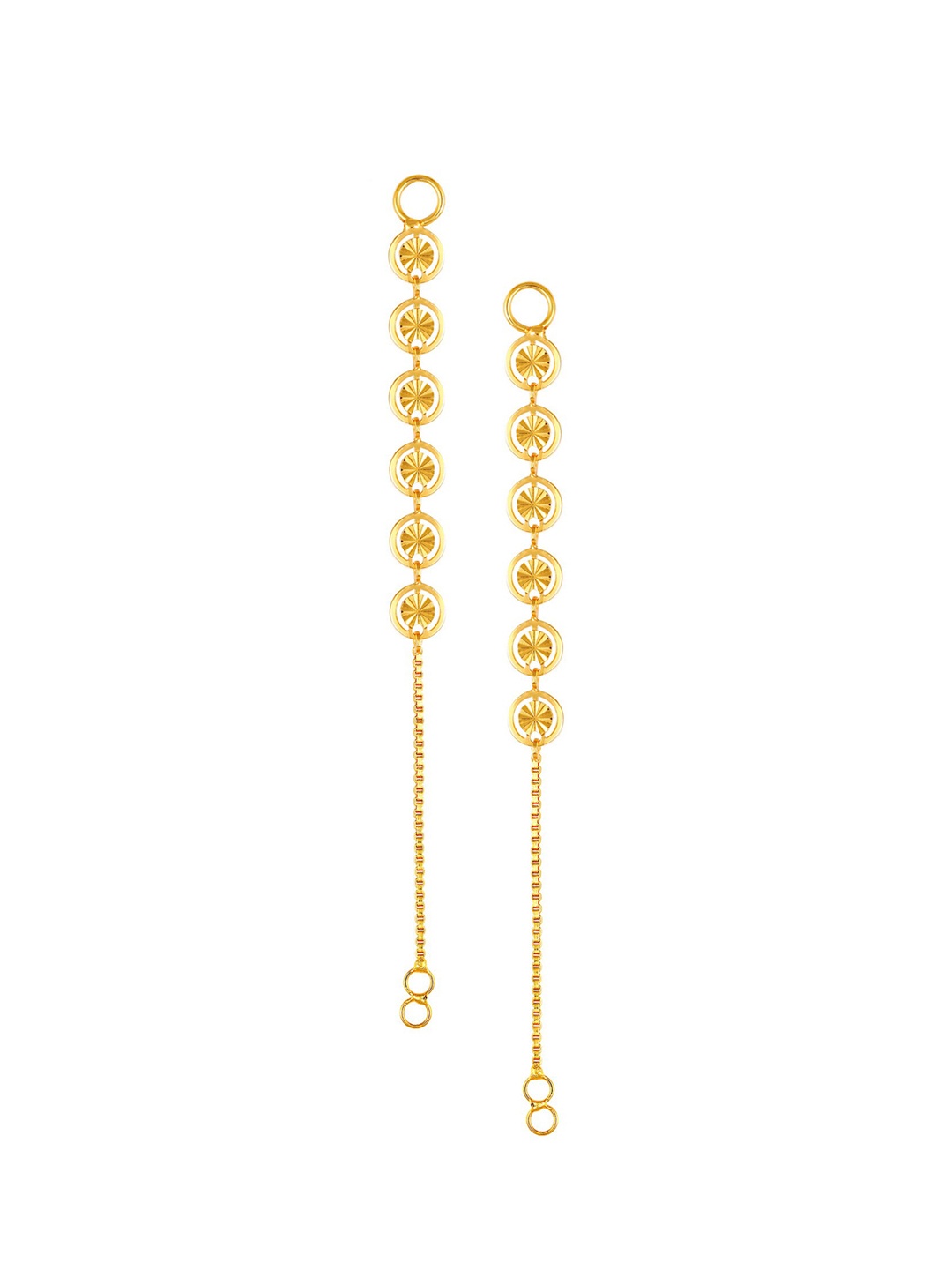

Vighnaharta Gold-Plated Geometric Drop Earrings