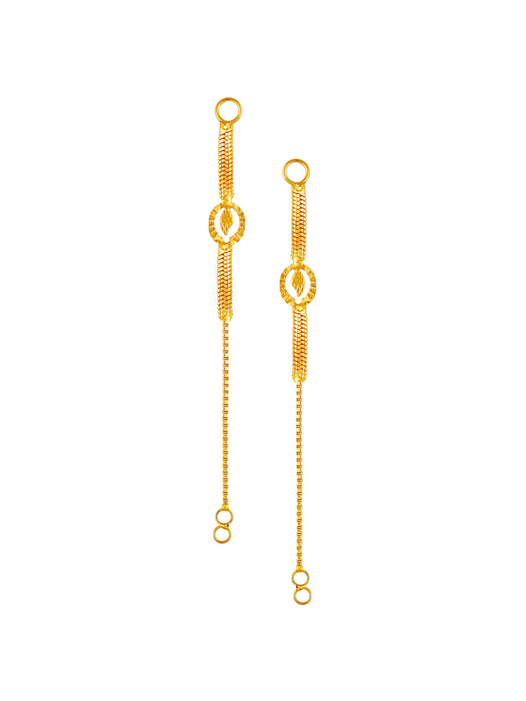 

Vighnaharta Gold-Plated Geometric Drop Earrings