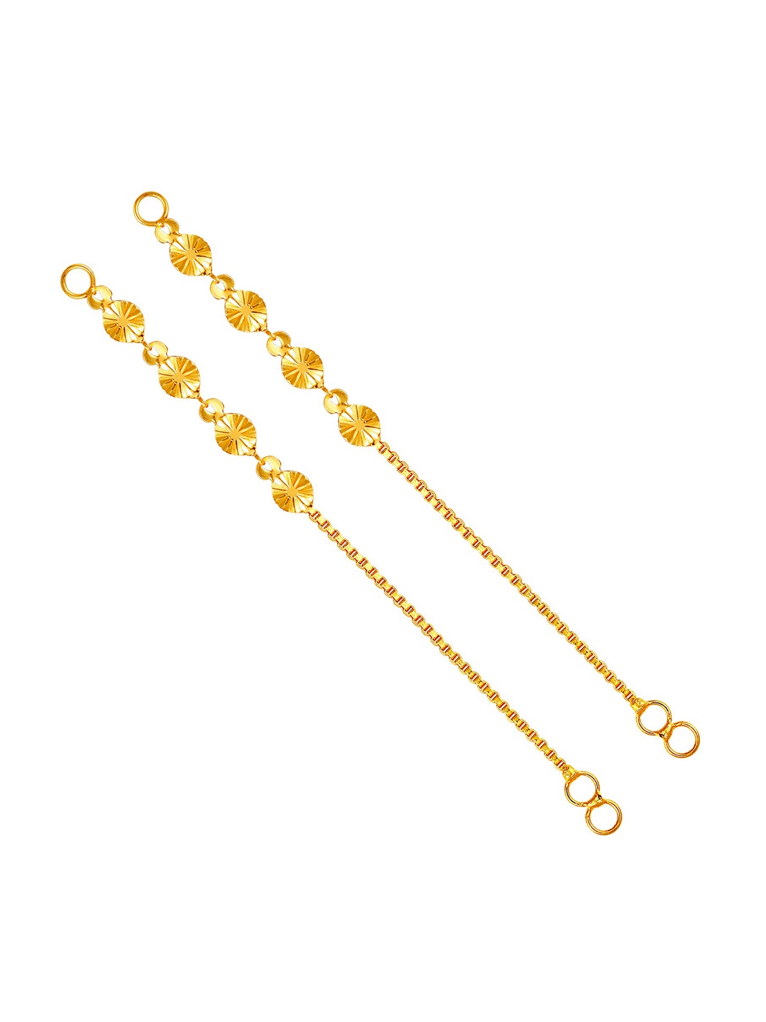 

Vighnaharta Gold-Plated Floral Ear Cuff Earrings