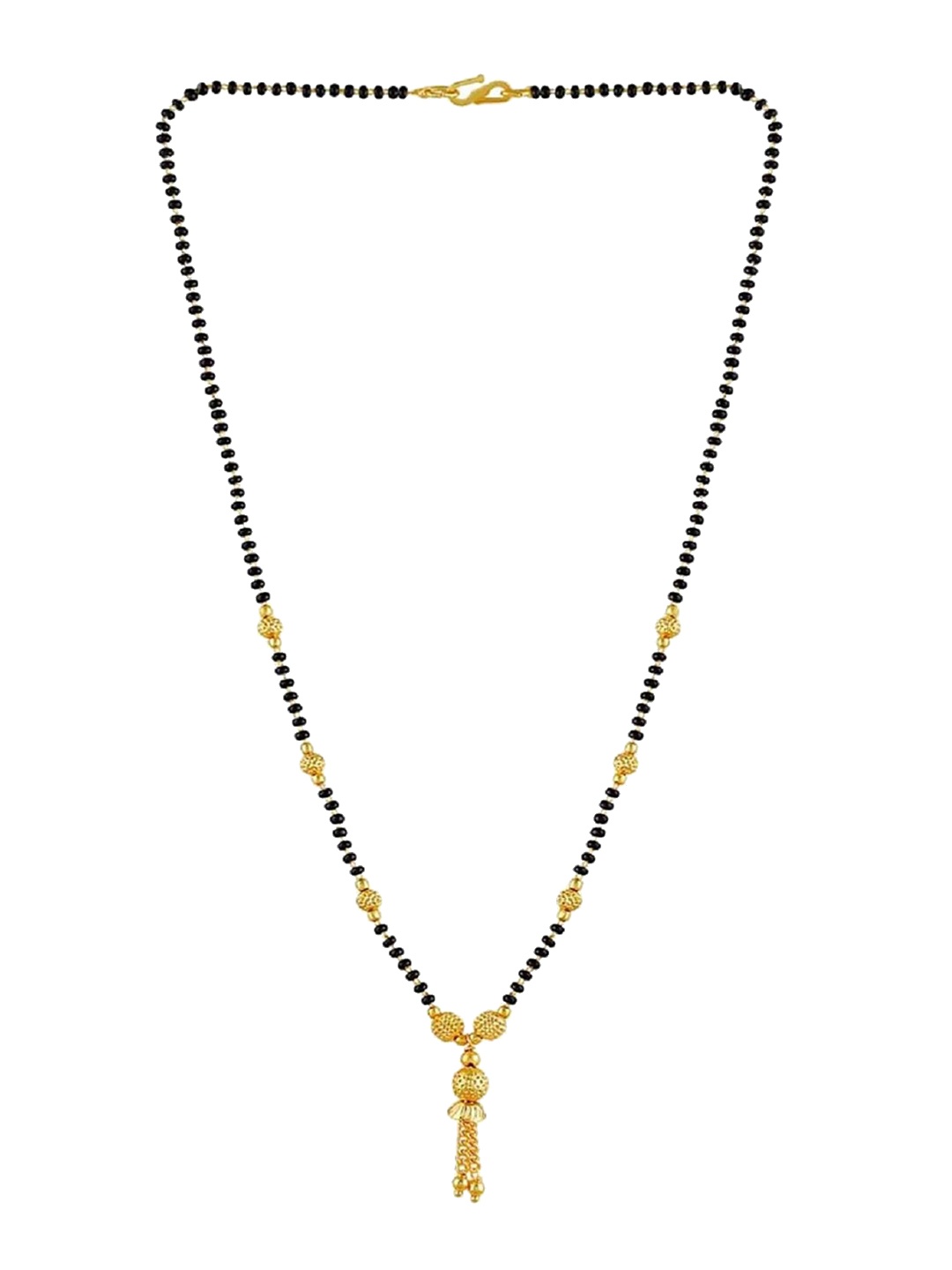 

JEWEL WORLD Gold-Plated Beaded Mangalsutra
