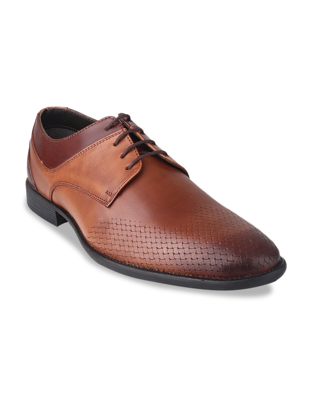 

TOP BRASS Men Leather Formal Derbys, Tan
