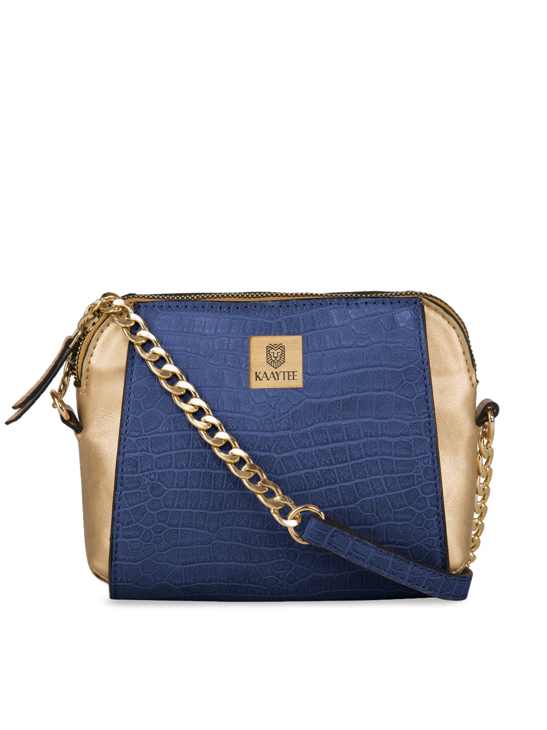 

KAAYTEE Textured Structured Sling Bag, Gold