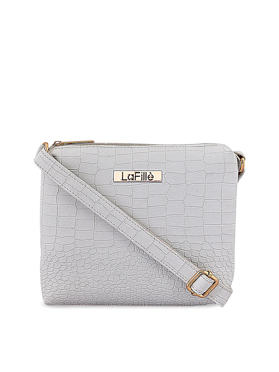 

LaFille Textured PU Structured Sling Bag, White