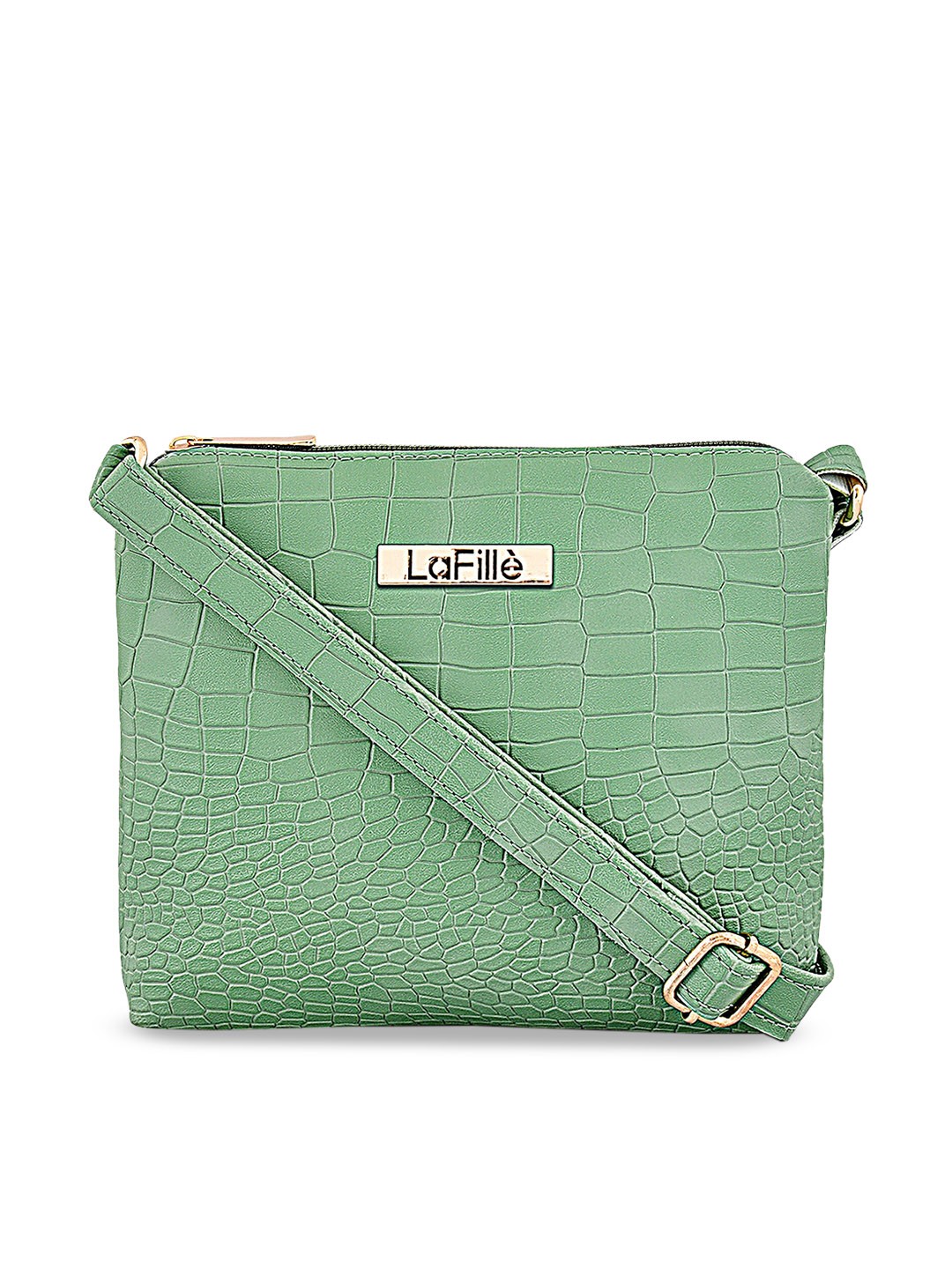 

LaFille Textured Structured Water Resistance Sling Bag, Green