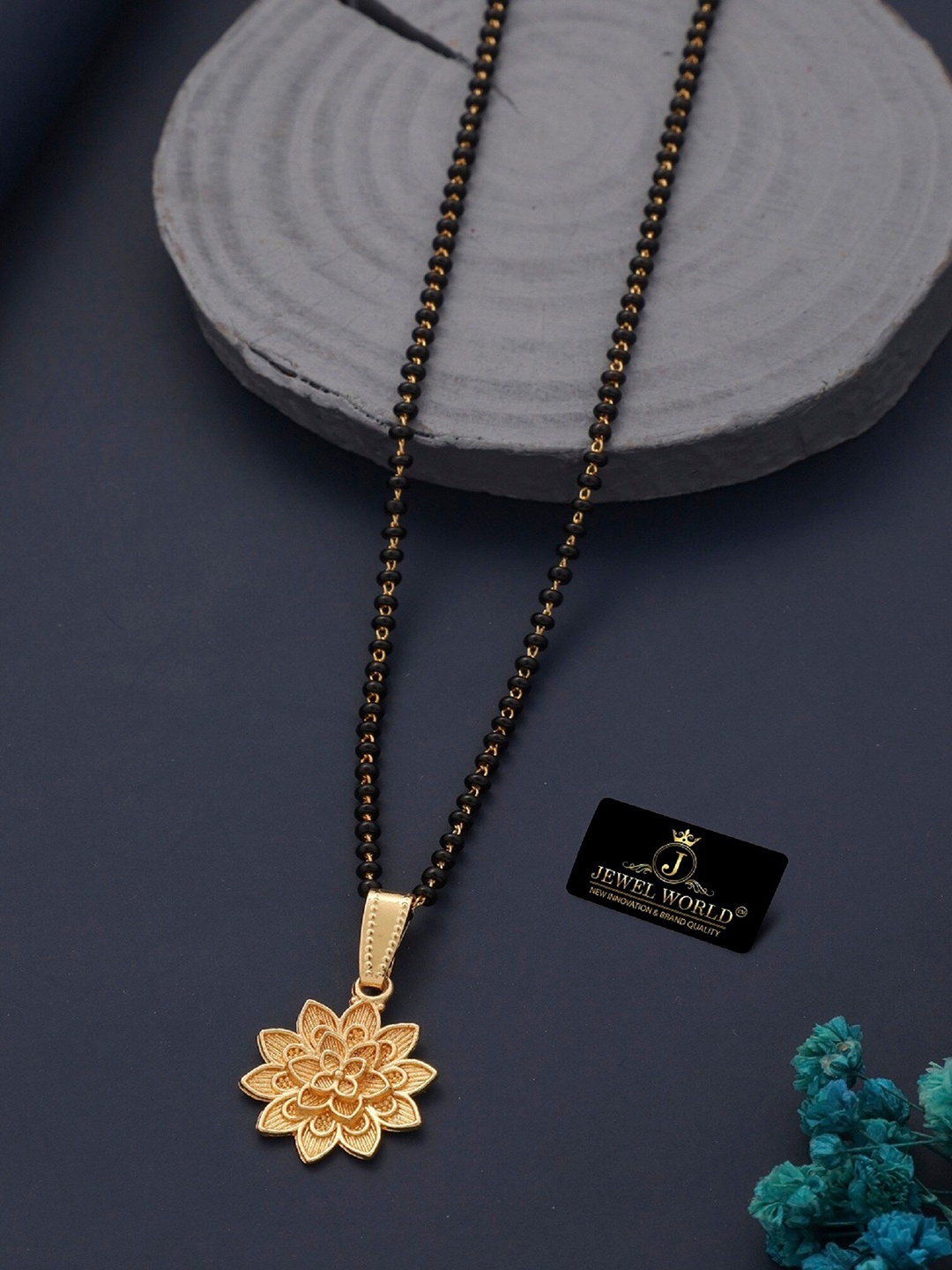 

JEWEL WORLD Gold-Plated Beaded Mangalsutra