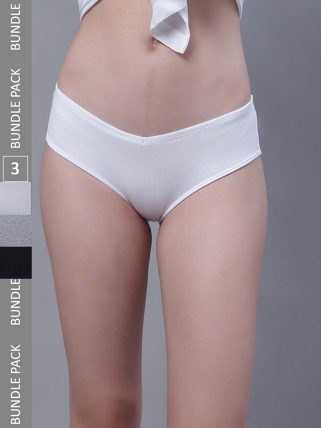 

TAG 7 Pack Of 3 Low-Rise Hipster Briefs, Black