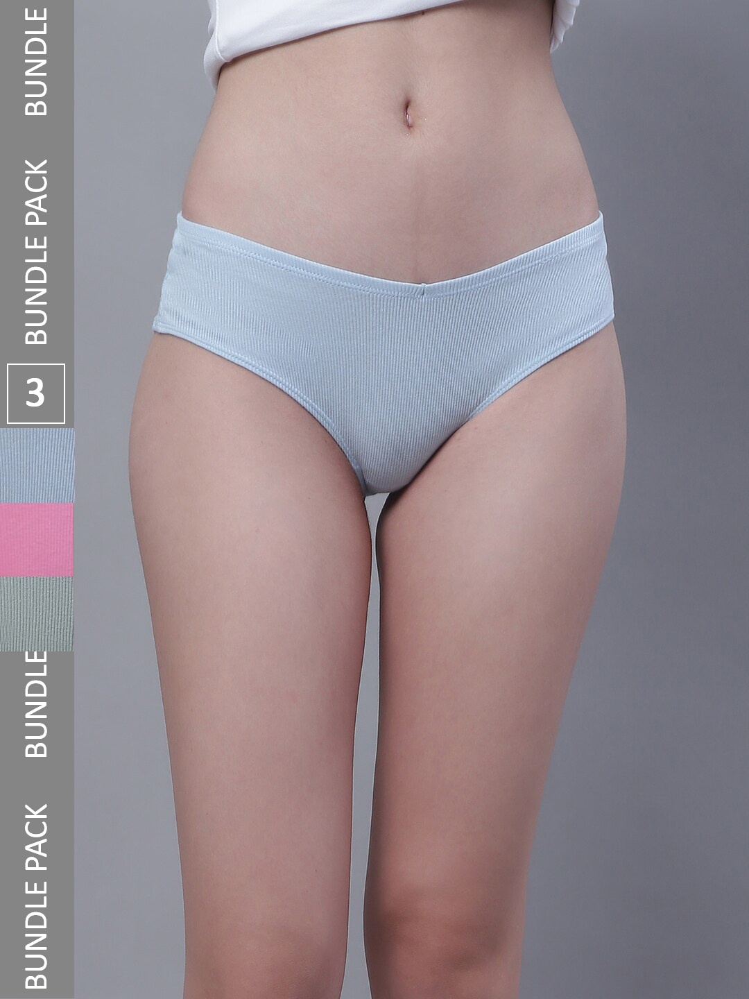 

TAG 7 Pack Of 3 Low-Rise Hipster Briefs, Pink
