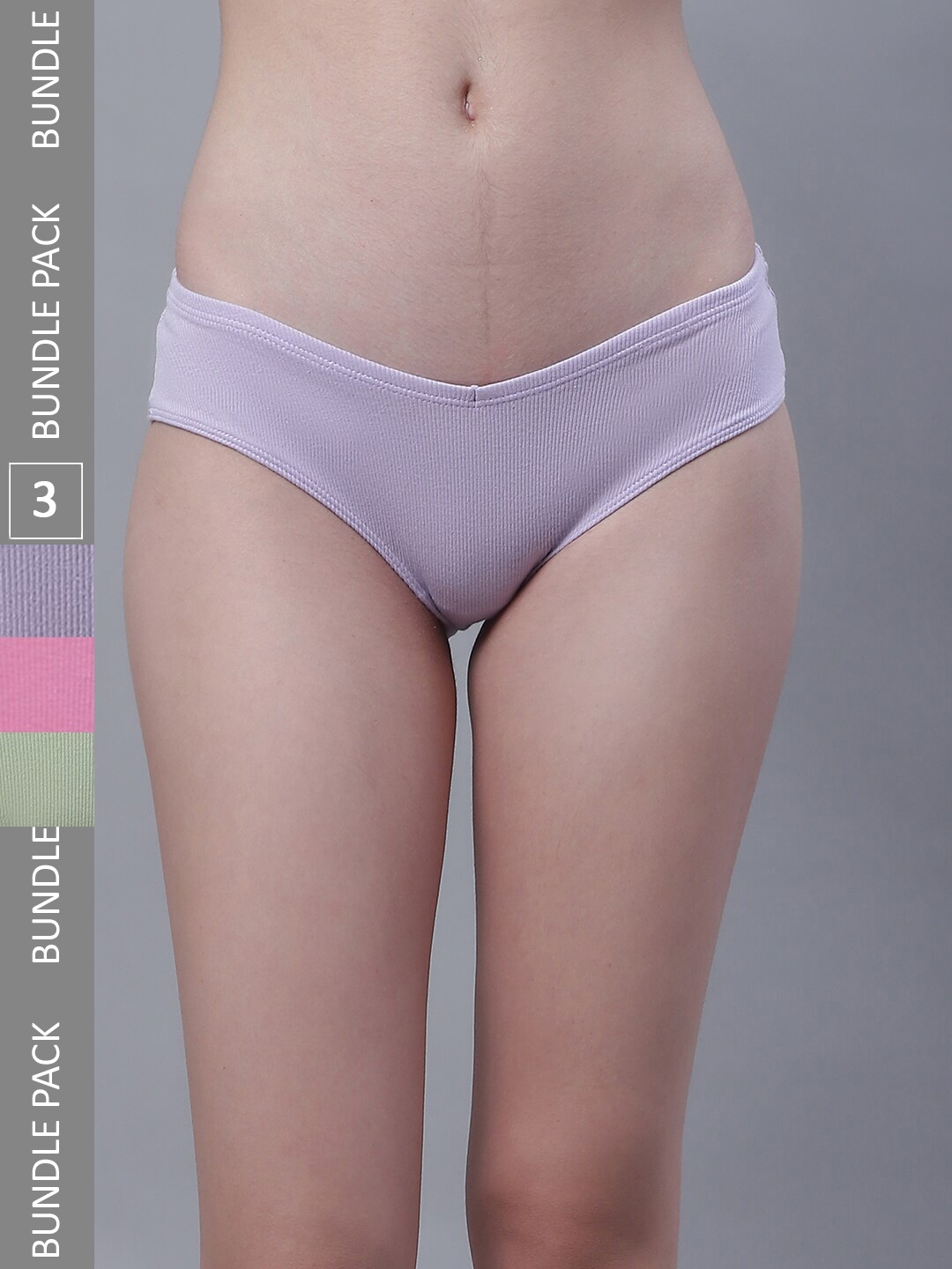 

TAG 7 Pack Of 3 Low-Rise Hipster Briefs, Pink