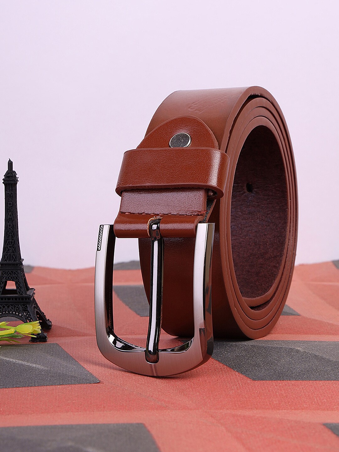 

Mast & Harbour Men Tan Textured Formal Belt