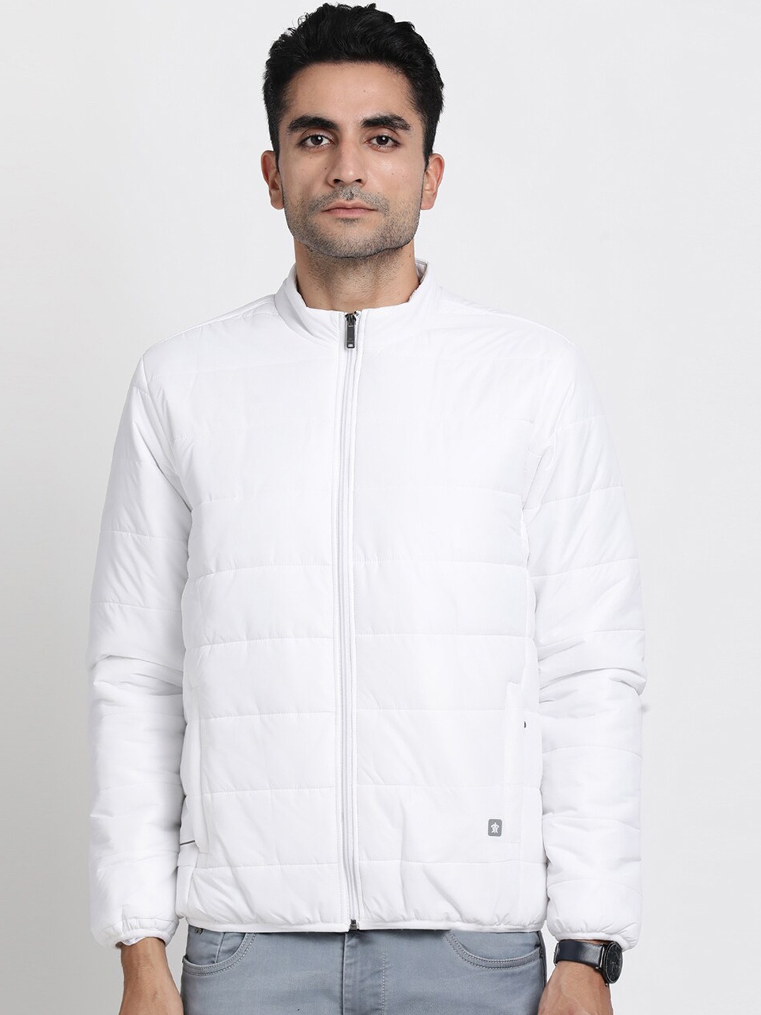 

Turtle Windcheater Regular Padded Jacket With Zip Detail, White