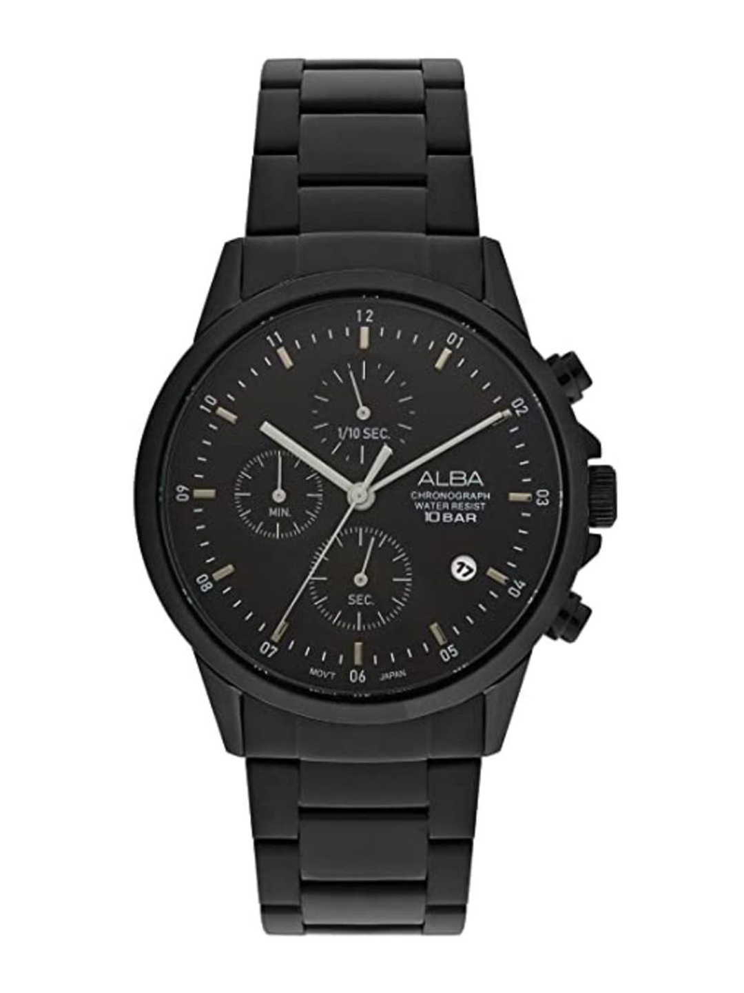 

Alba Men Bracelet Style Straps Analogue Multi Function Watch ALBAAM3857X1, Black