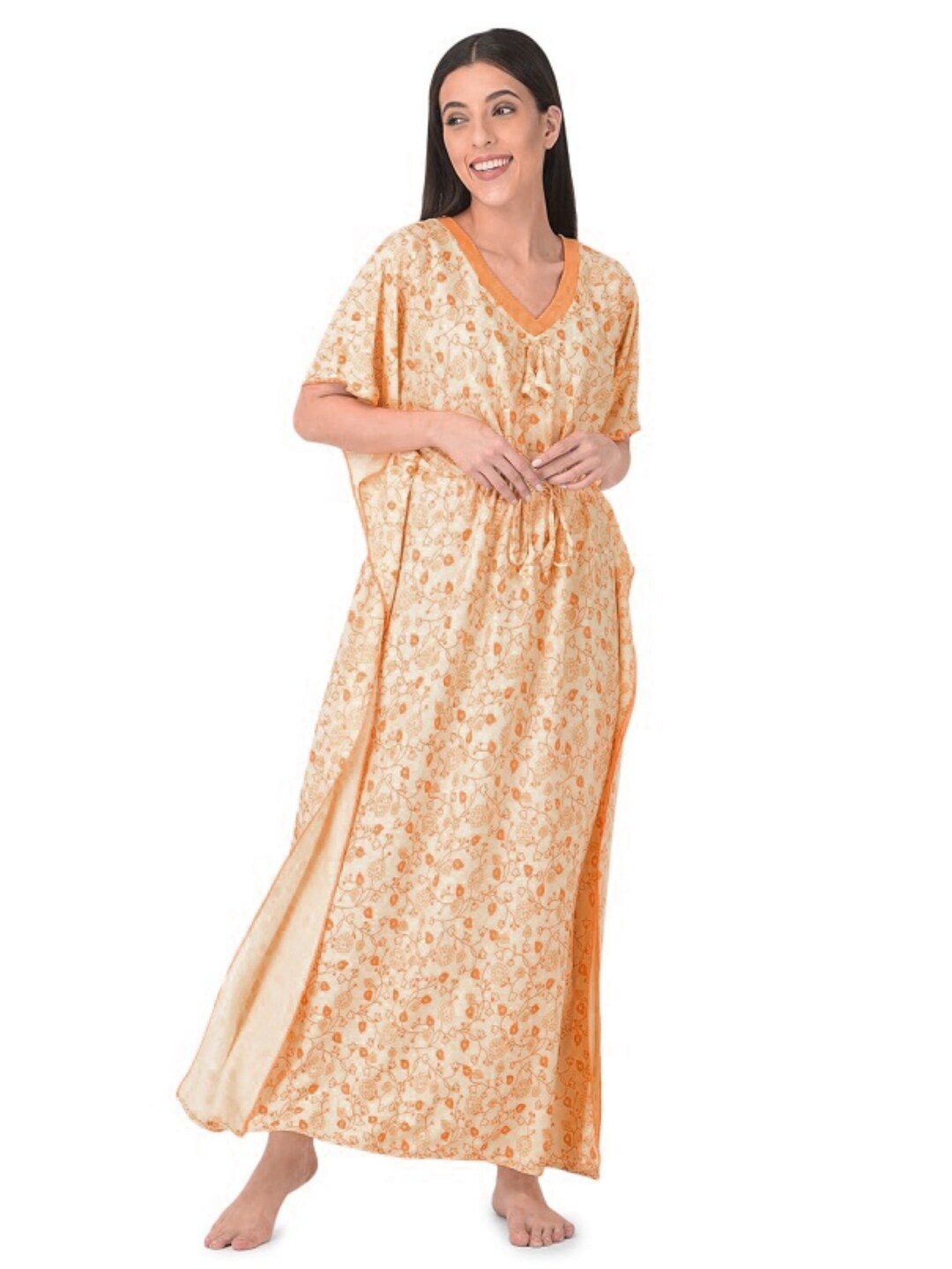 

Noty Floral Printed Maxi Nightdress, Brown