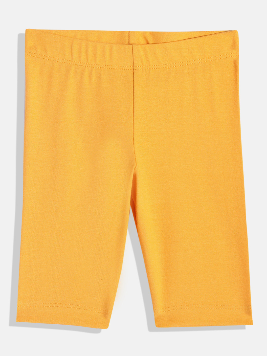 

METRO KIDS COMPANY Girls Solid Regular Fit Capris, Yellow