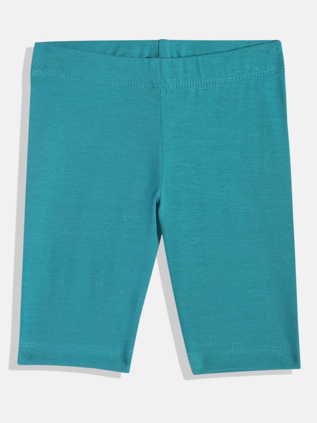 

METRO KIDS COMPANY Girls Solid Regular Fit Capris, Turquoise blue