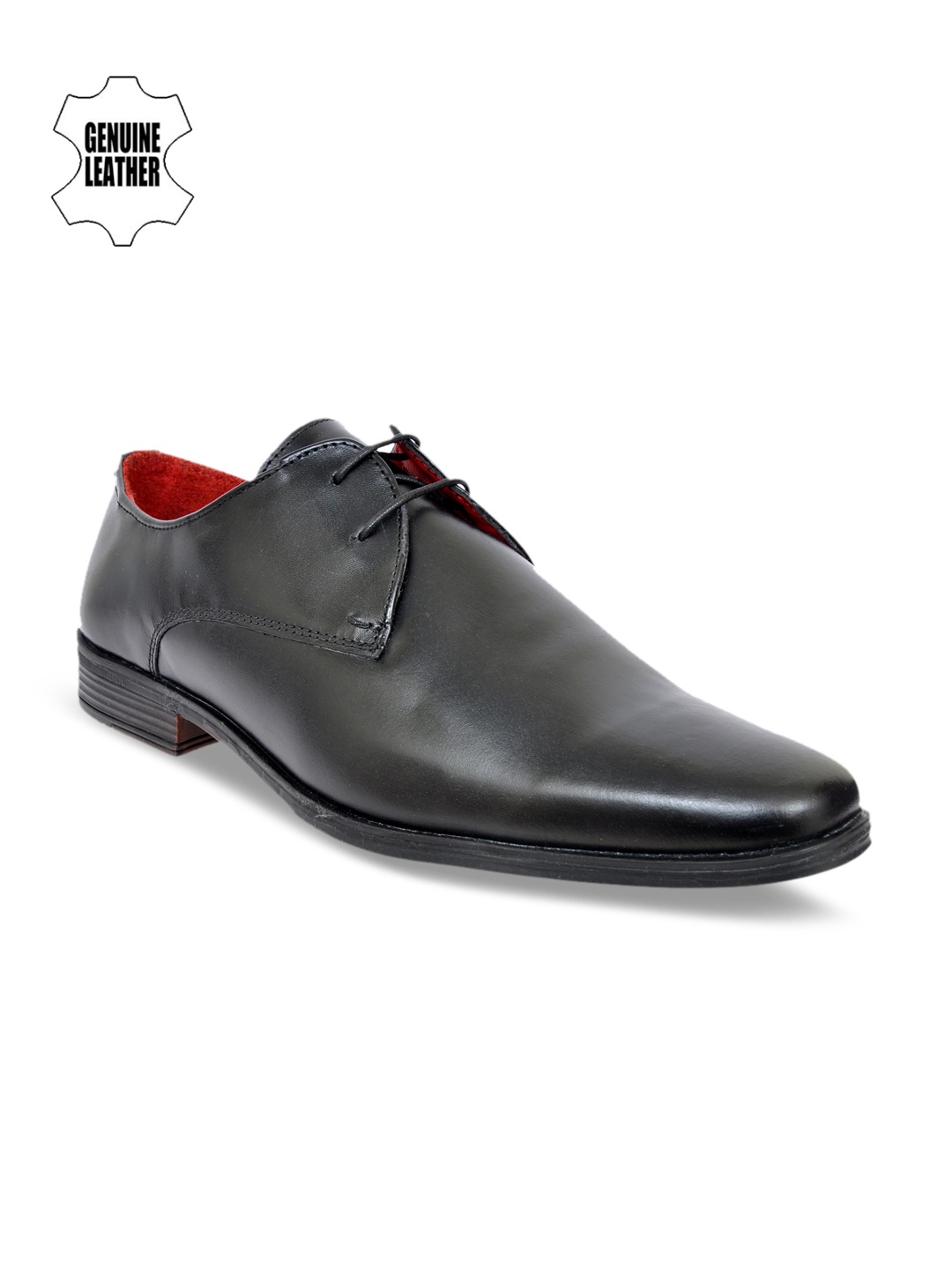 

Allen Cooper Men Black Leather Formal Derbys