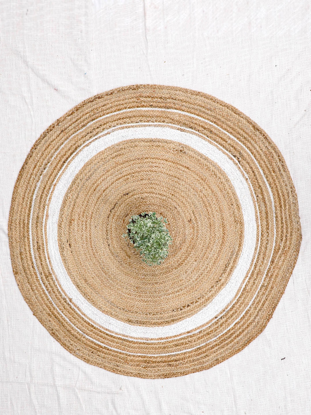 

Art Avenue In Beige & White Braided Round Jute Rugs