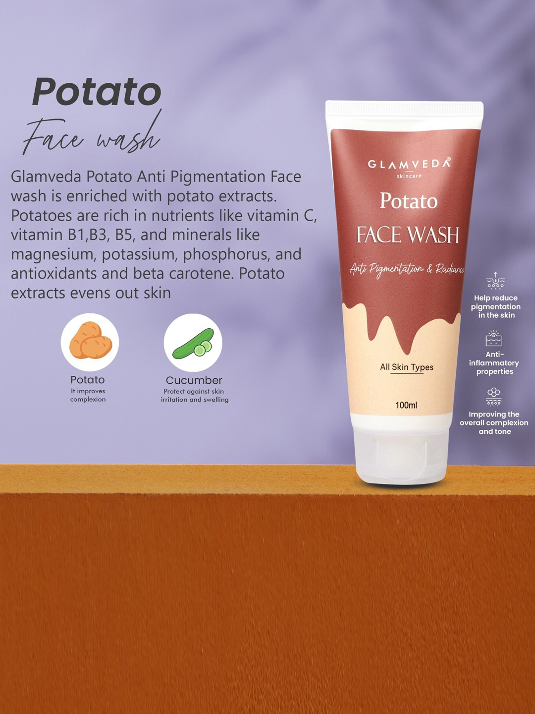 

GLAMVEDA Anti Pigmentation Face Wash Combo, White