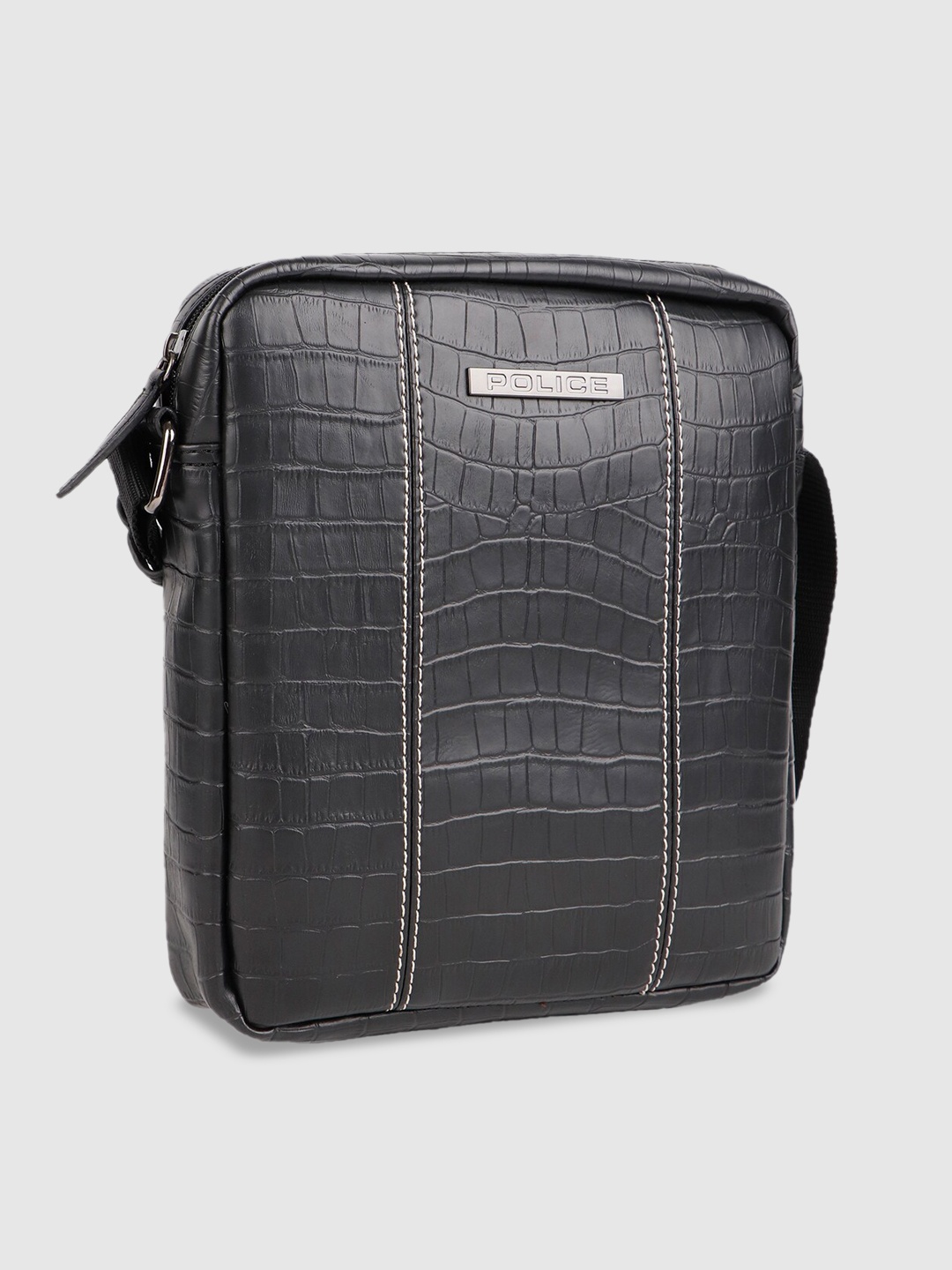 

Police Textured Messenger Bag, Black
