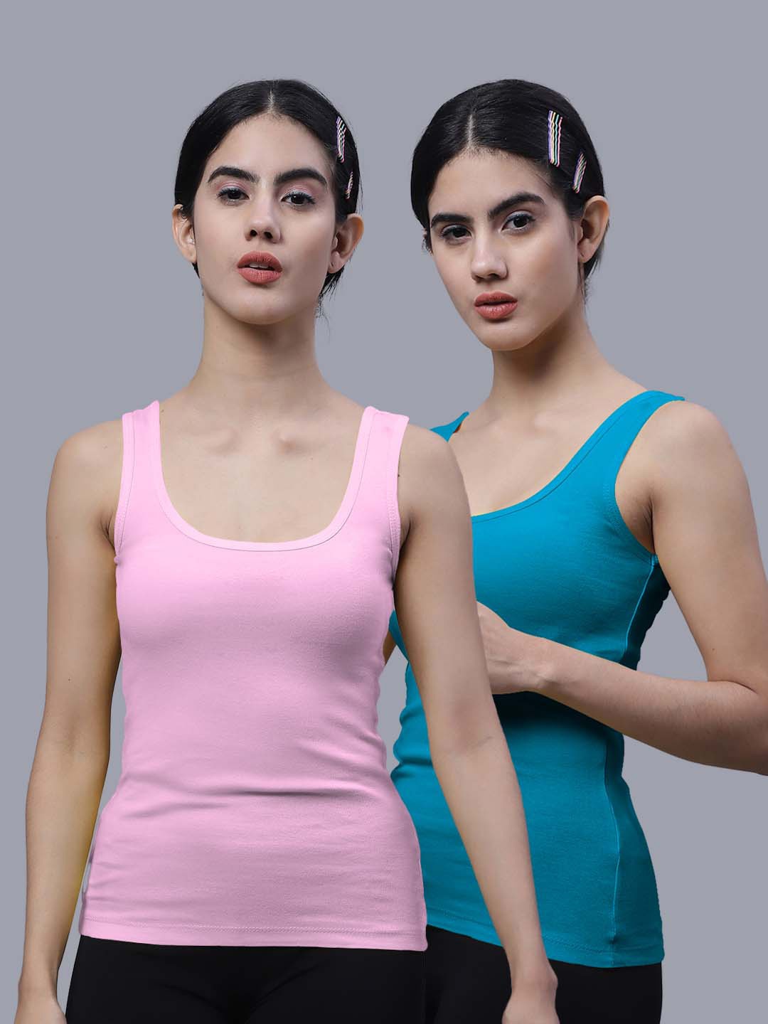 

FBAR Pack Of 2 Cotton Tank Top, Pink