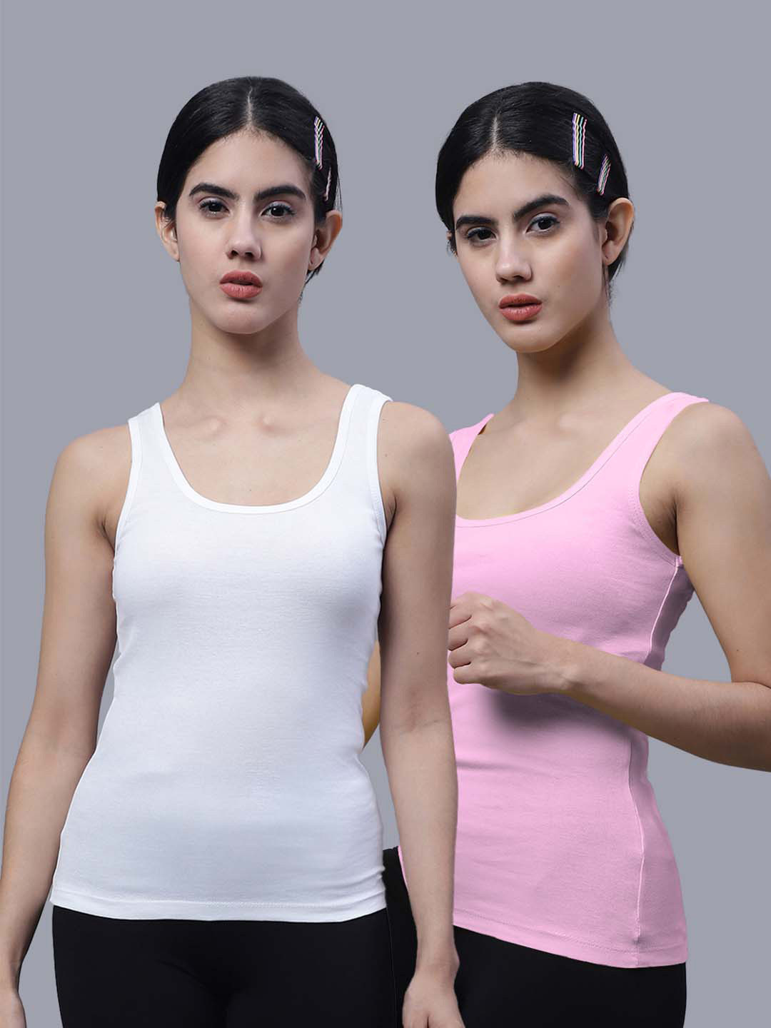 

FBAR Pack Of 2 Cotton Tank Top, White