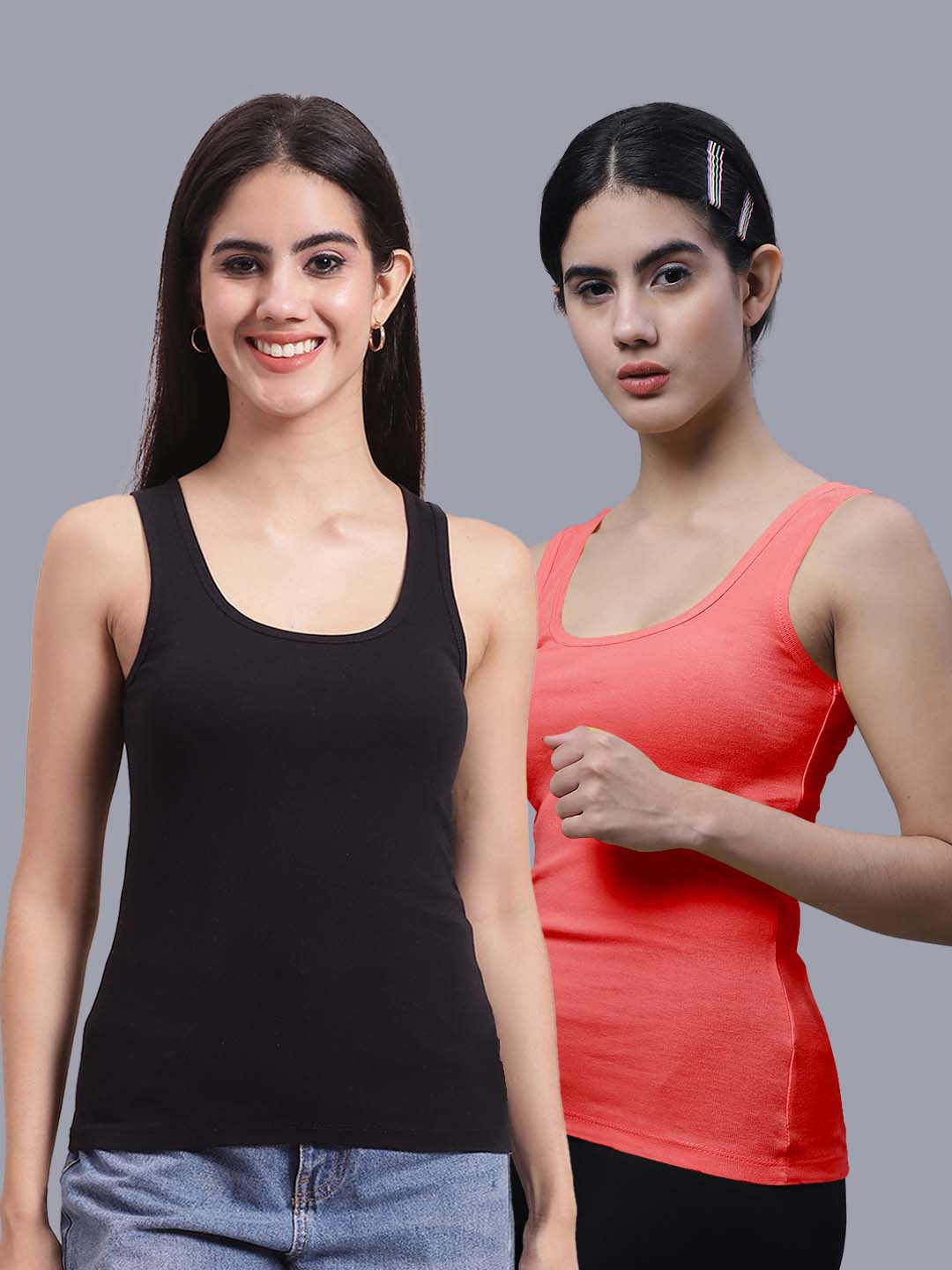 

FBAR Pack Of 2 Cotton Tank Tops, Black