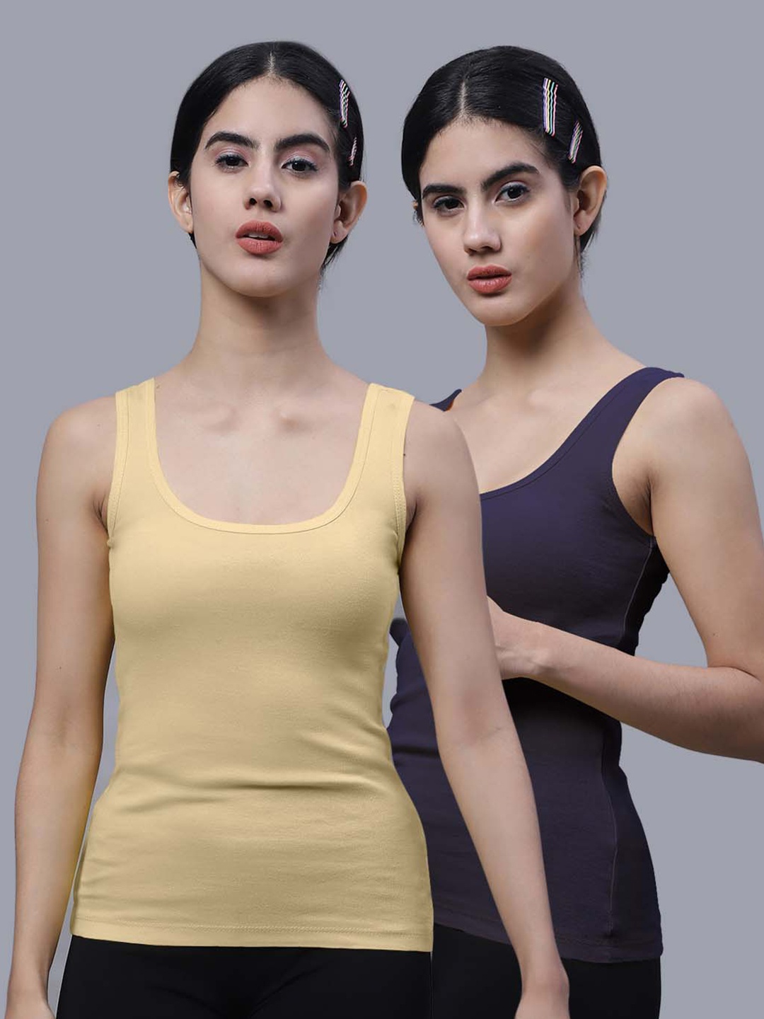 

FBAR Pack Of 2 Cotton Tank Top, Beige