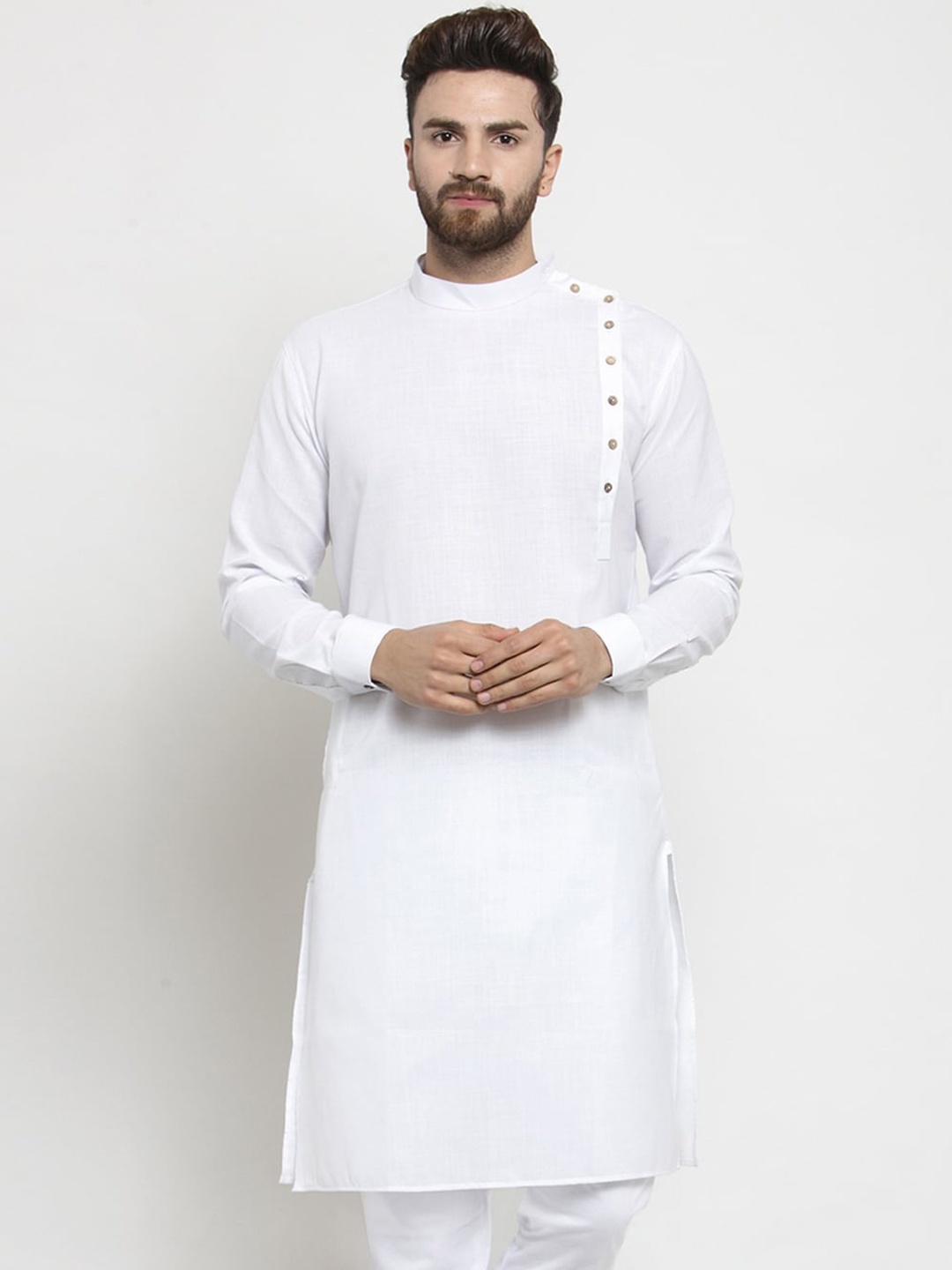 

TREEMODA High Neck Chikankari Kurta, White