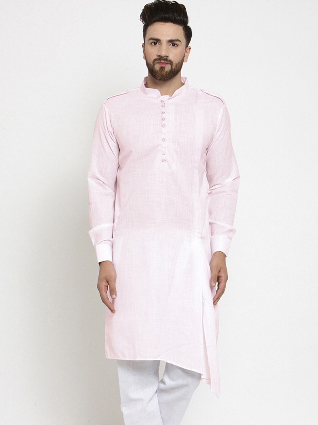 

TREEMODA Pure Cotton Straight Kurta, Pink