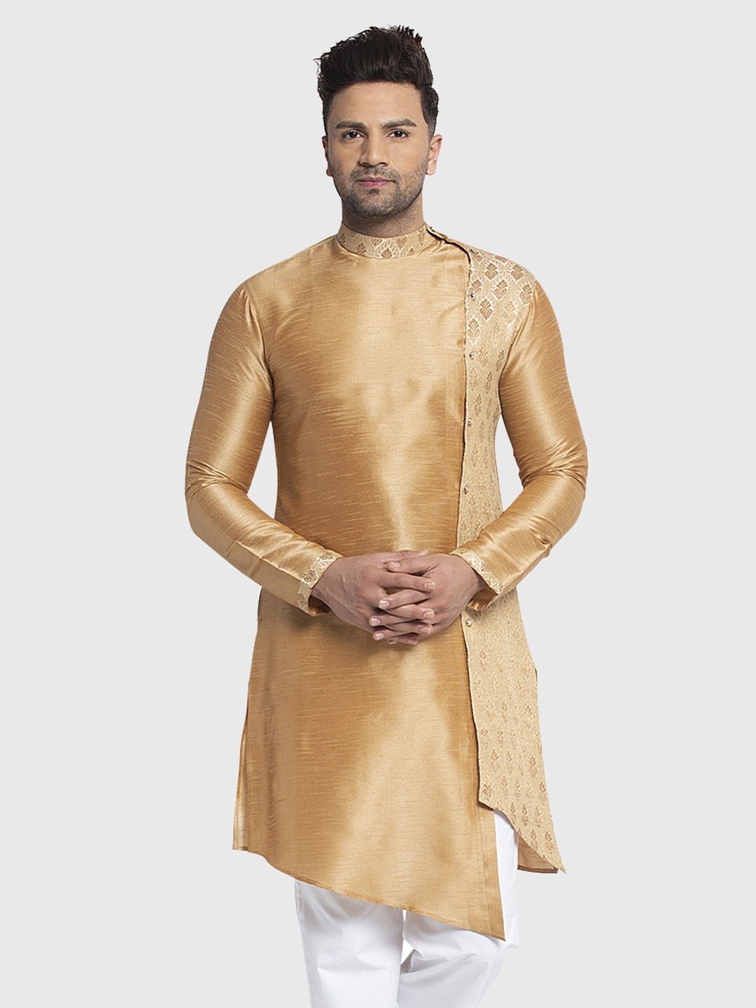 

TREEMODA Pure Cotton Straight Kurtha, Gold