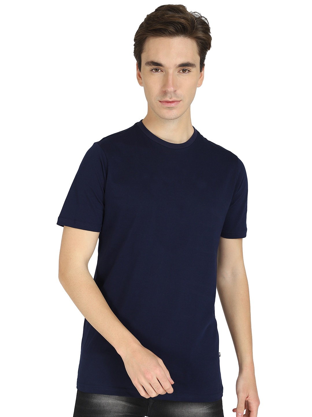 

PROTEENS Round Neck Cotton T-shirt, Navy blue