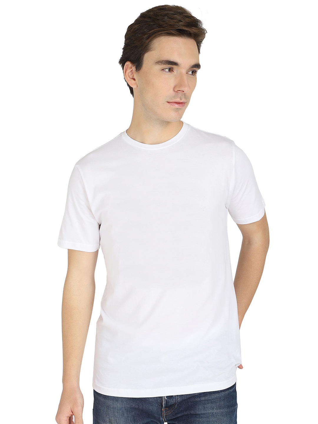 

PROTEENS Round Neck Regular Fit T-shirt, White