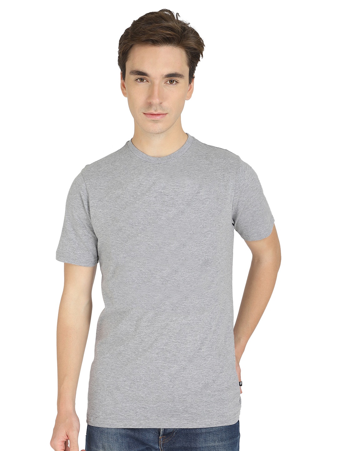 

PROTEENS Round Neck Cotton T-shirt, Grey