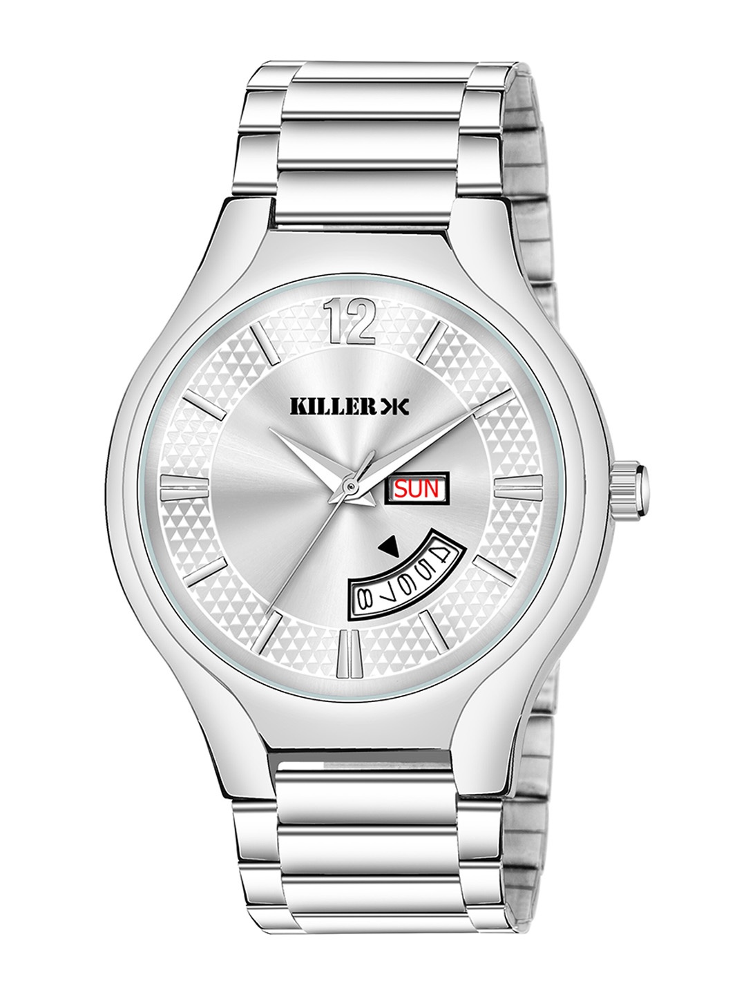 

Killer Men Stainless Steel Bracelet Style Straps Analogue Watch KL-9102-SILVER