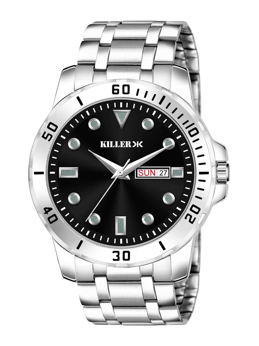 

Killer Men Stainless Steel Bracelet Style Straps Analogue Watch KL-9101-BLACK