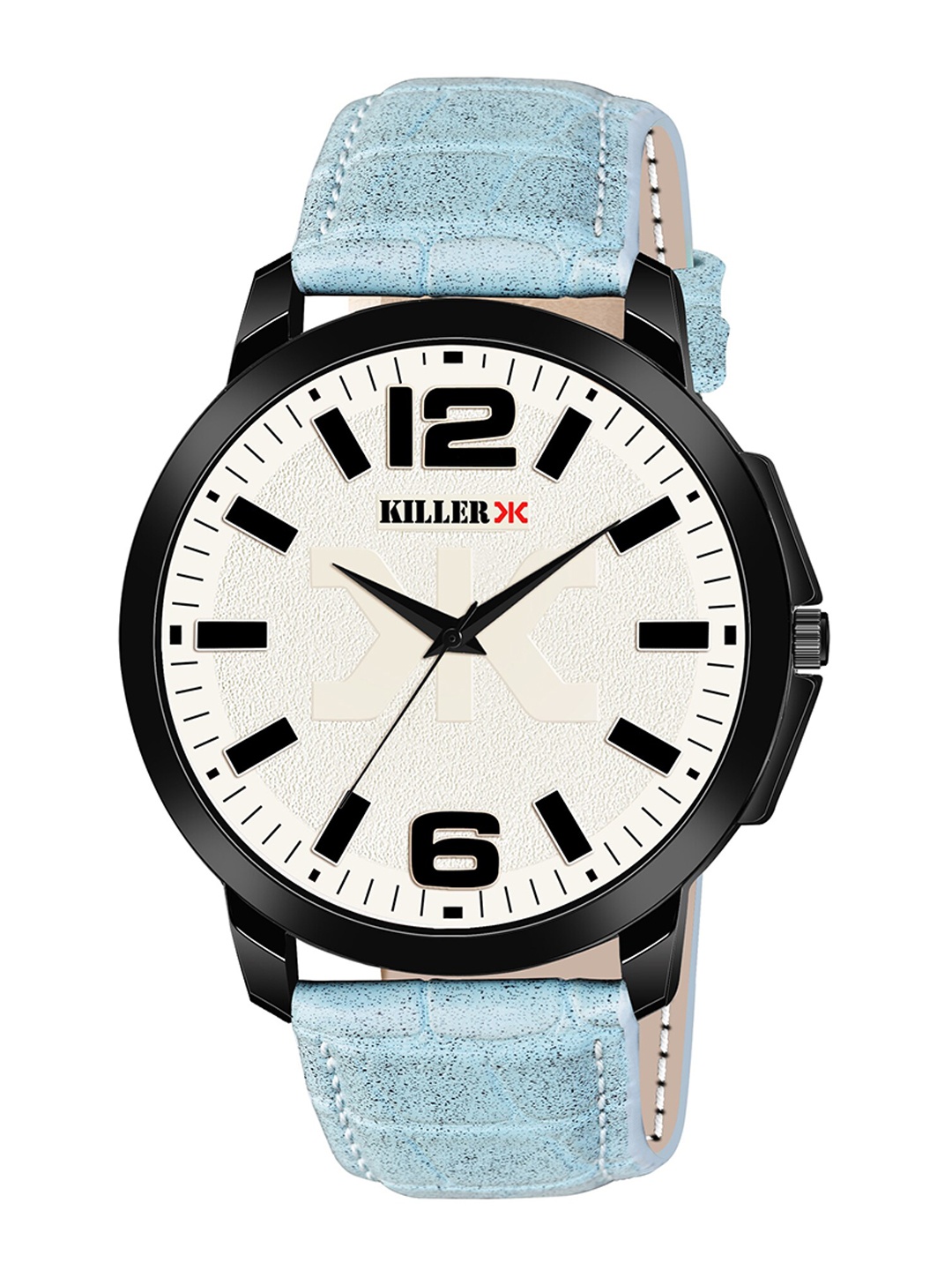 

Killer Men Brass Printed Dial & Bracelet Style Straps Analogue Watch KL-9401-SKYBLUE, White