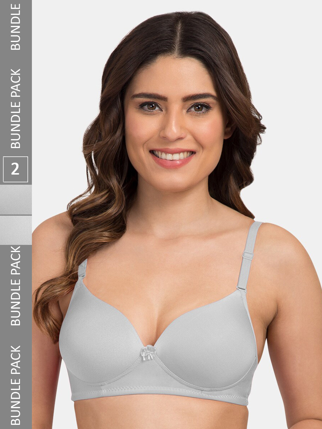 

Tweens Pack Of 2 Bra Half Coverage Heavily Padded, Grey