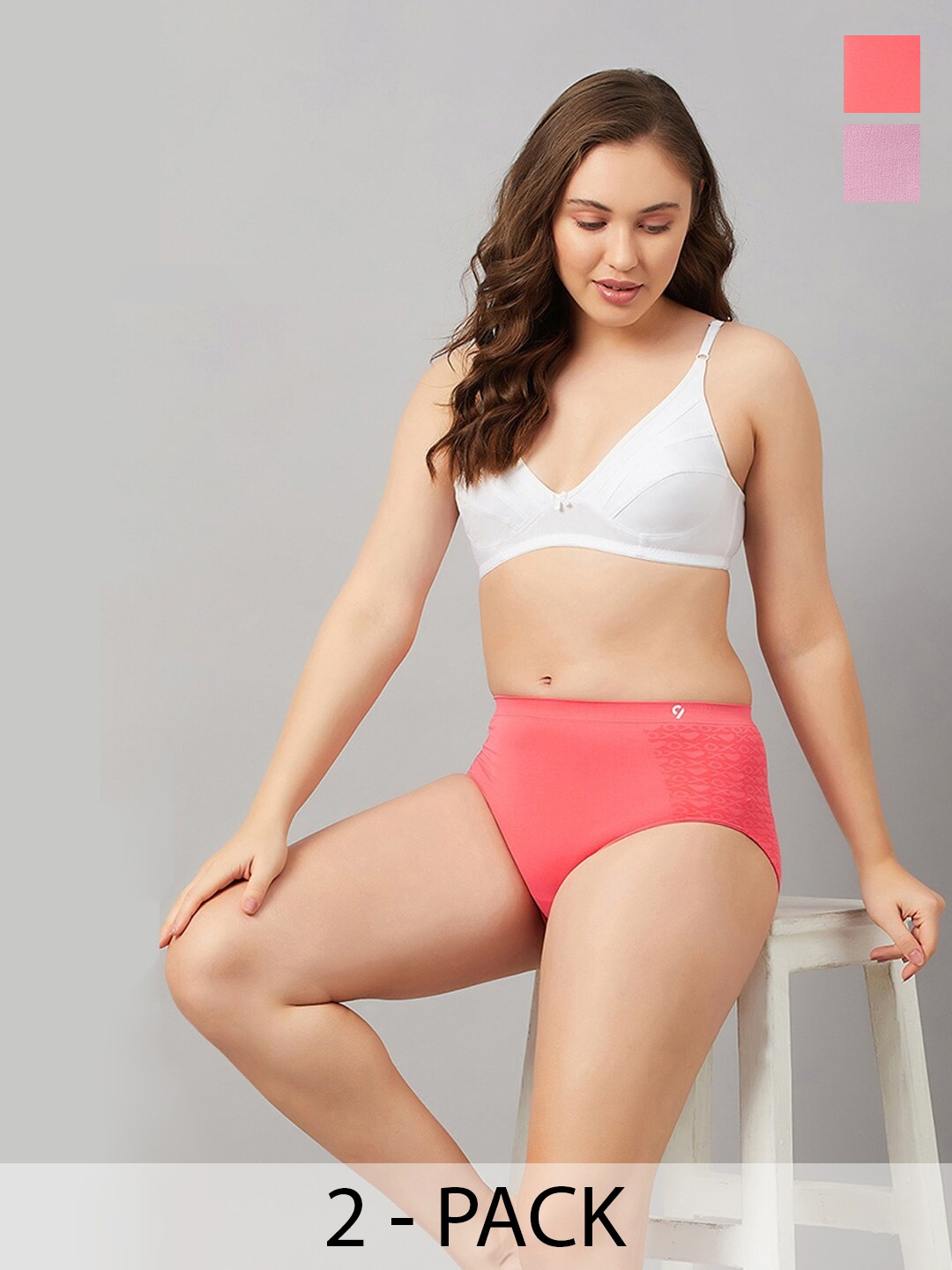 

C9 AIRWEAR Women Pack Of 2 Seamless Hipster Briefs, Pink