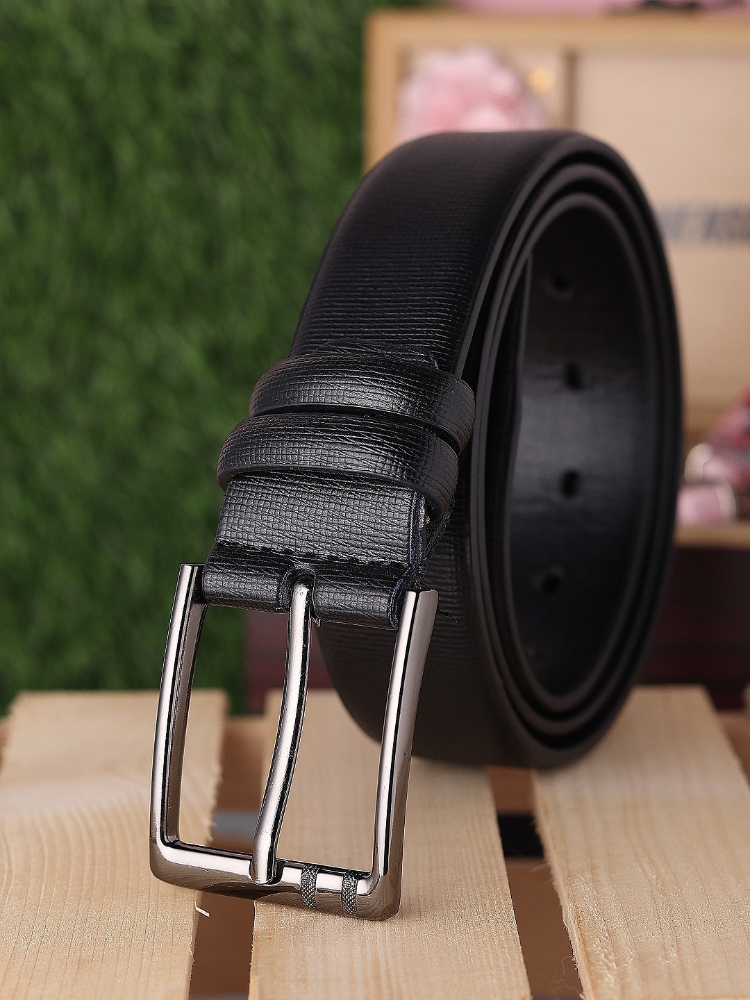 

ZEVORA Men Set Of 2 Belt Gift Set, Black